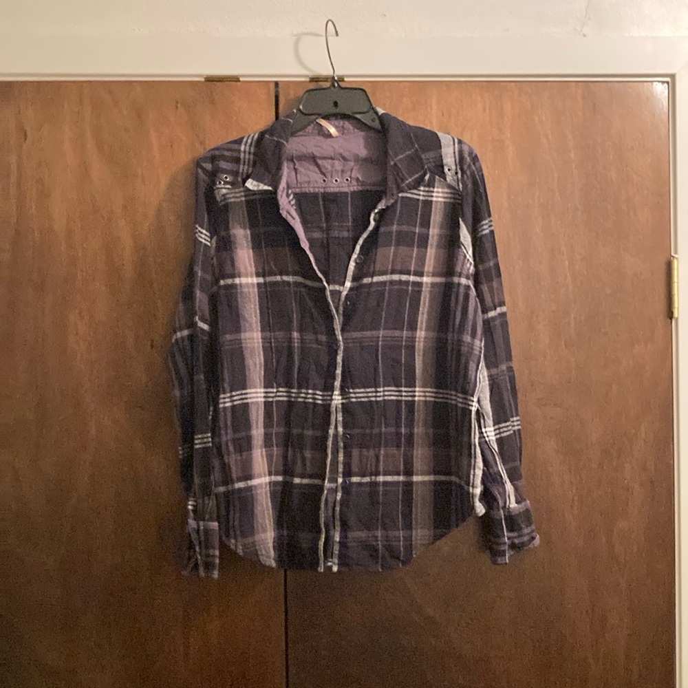 Free people Plaid Button-Up Shirt